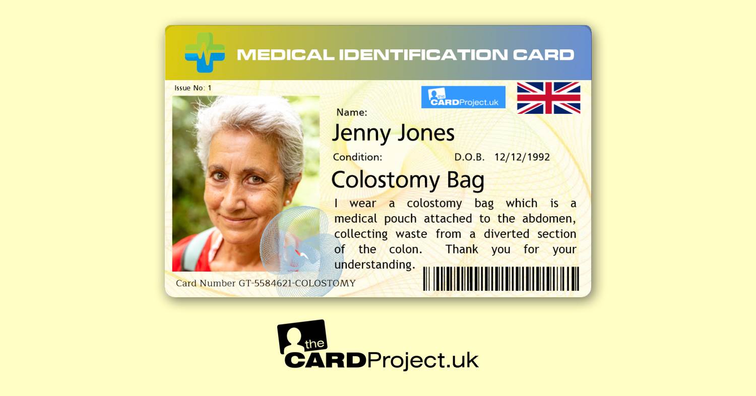 Colostomy Bag Premium Medical ID Card